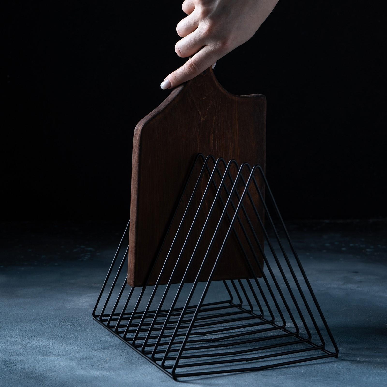 Подставка под разделочные доски Доляна «Лофт», цвет чёрный