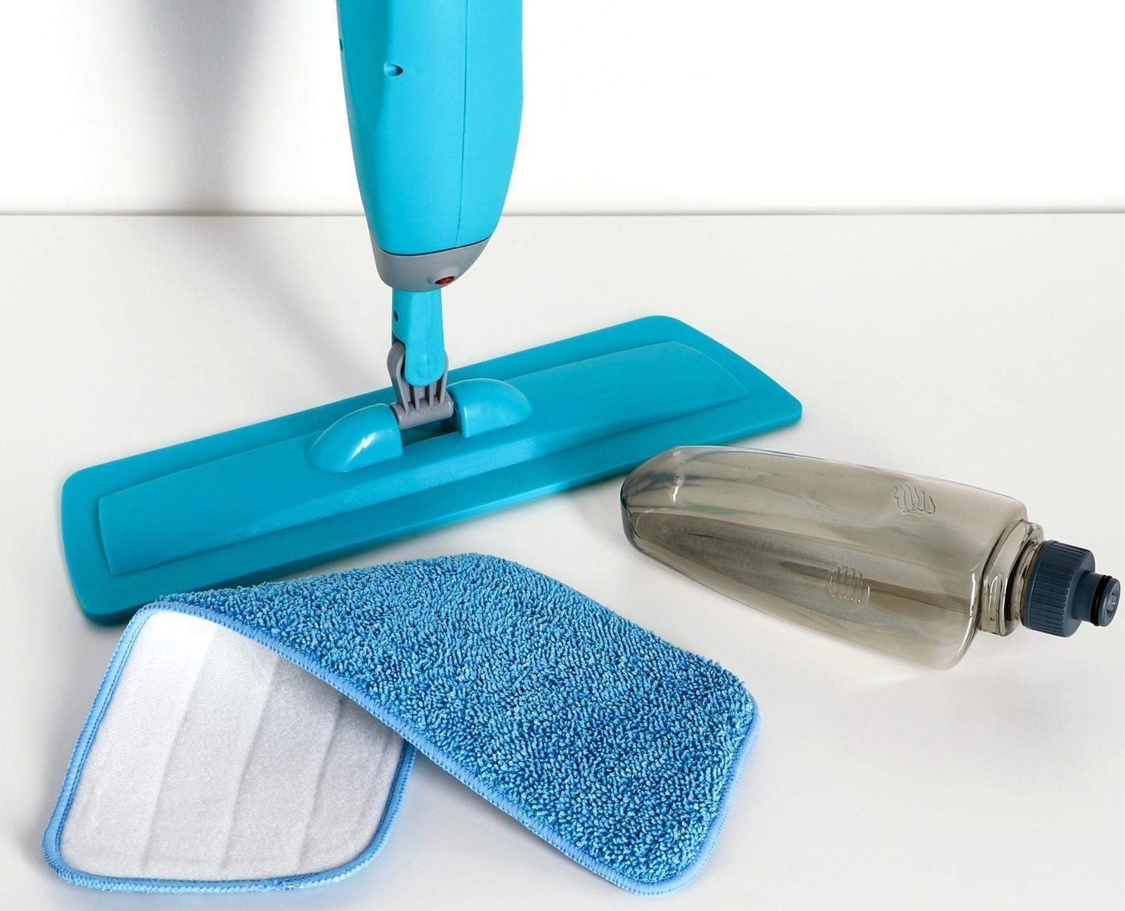 Швабра для мытья пола с распылителем Доляна, насадка из микрофибры 40×14 см, металлическая ручка 125 см, цвет МИКС