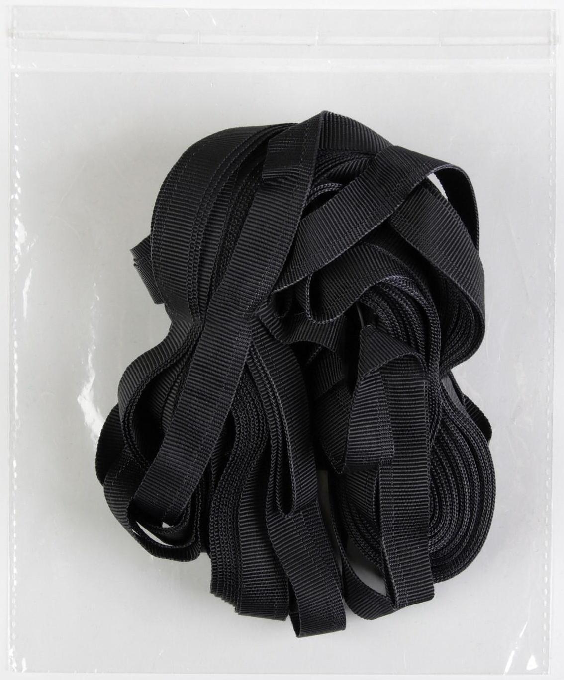 Лента брючная, 15 мм, 25 ± 1 м, цвет чёрный