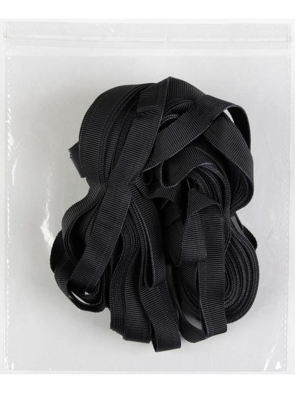 Лента брючная, 15 мм, 25 ± 1 м, цвет чёрный