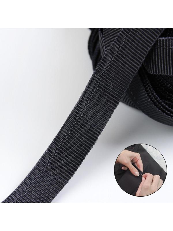 Лента брючная, 15 мм, 25 ± 1 м, цвет чёрный