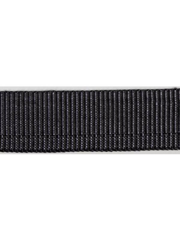 Лента брючная, 15 мм, 25 ± 1 м, цвет тёмно-серый