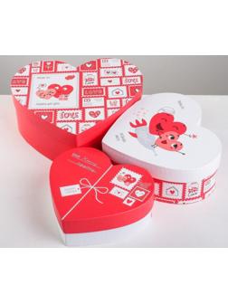 Набор подарочных коробок 3 в 1 «Любовь повсюду», 16 × 14 × 6 см‒22 × 20 × 9 см