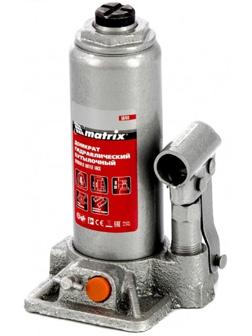 Домкрат гидравлический MATRIX 50763, бутылочный, 4 т, высота подъема 194-372 мм