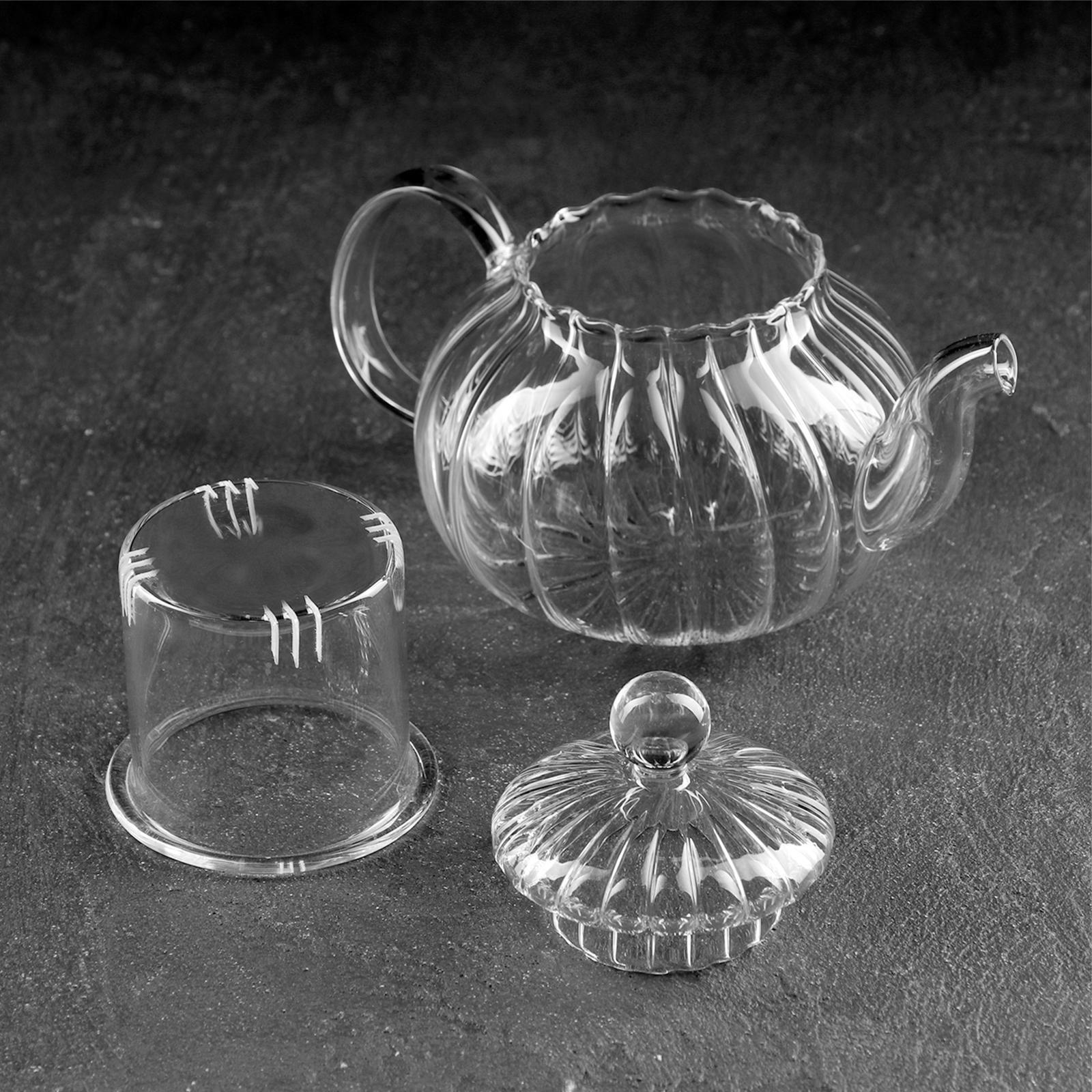 Чайник стеклянный заварочный Доляна «Диана», 600 мл, стеклянное сито