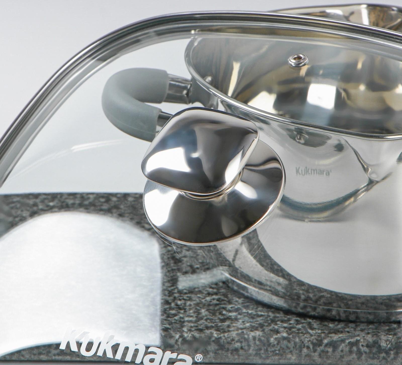 Крышка для сковороды и кастрюли стеклянная, квадратная, 26 см, с ободом и ручкой из нержавеющей стали