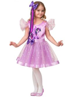 Карнавальный костюм «Сумеречная Искорка», платье, заколка-волосы, р. 26, рост 104 см