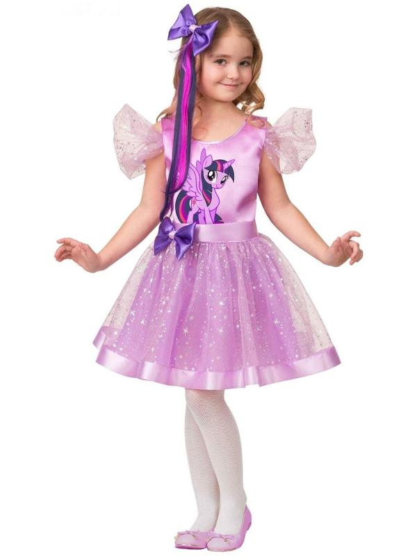 Карнавальный костюм «Сумеречная Искорка», платье, заколка-волосы, р. 26, рост 104 см