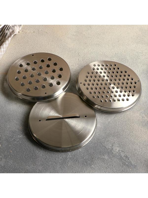 Миска из нержавеющей стали для миксера «Антибрызг», 2 л, 22×12 см, с мерной шкалой, пластиковая крышка