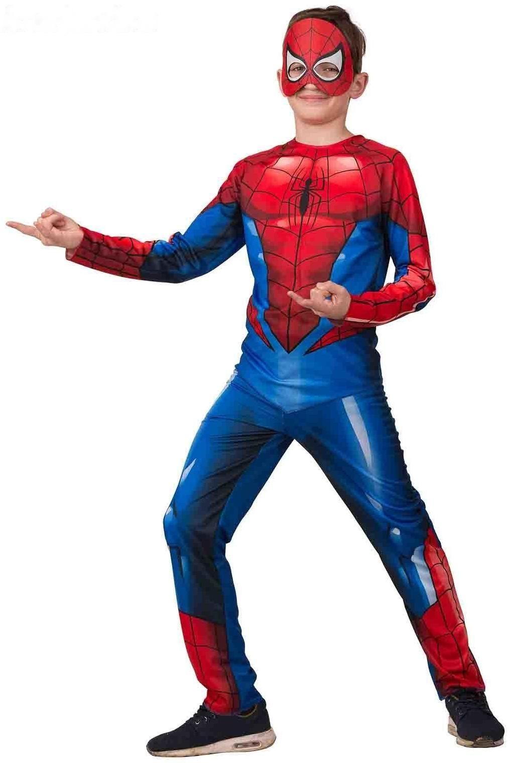 Карнавальный костюм «Человек-паук», куртка, брюки, маска, р. 30, рост 116 см