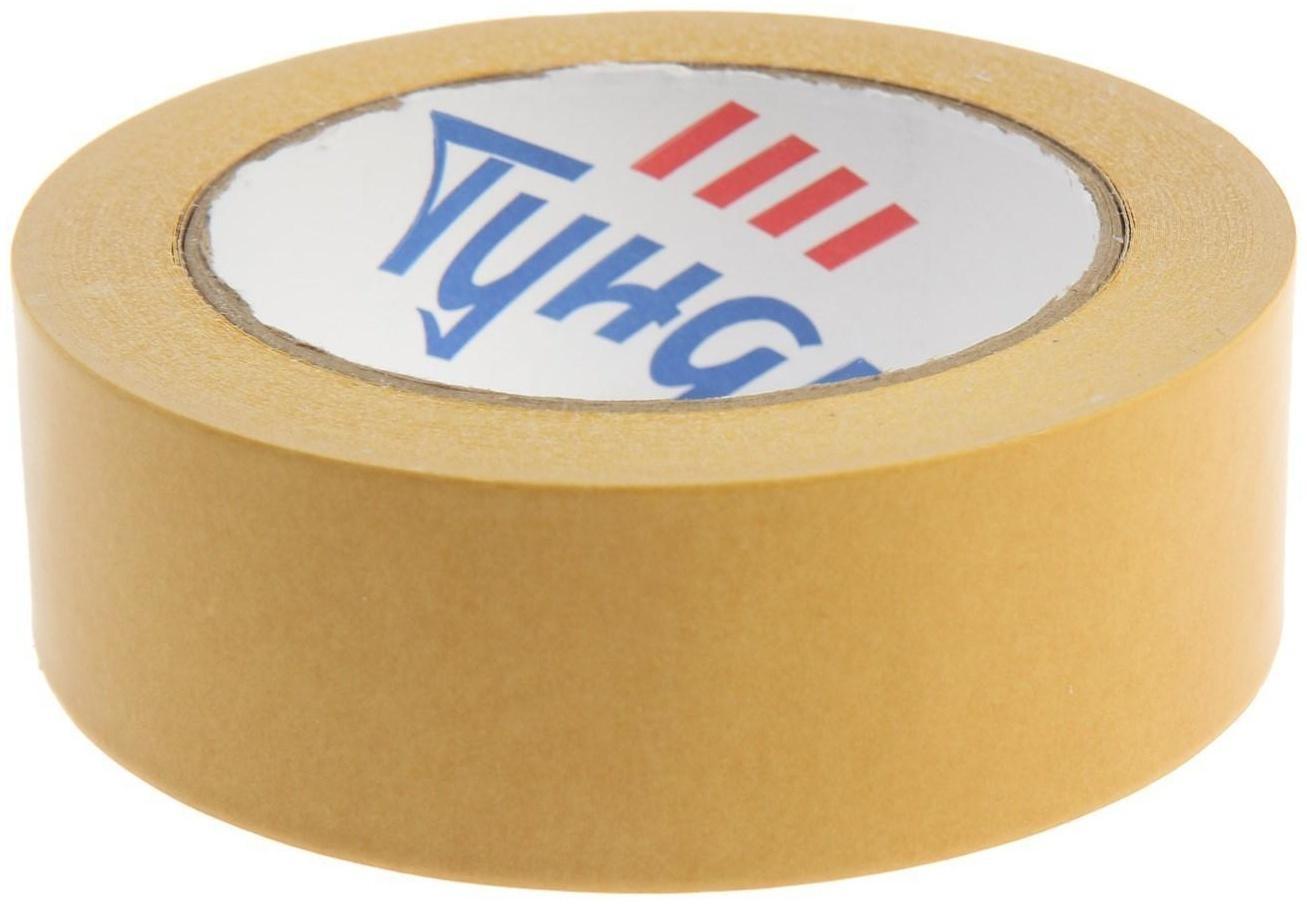 Лента двусторонняя ТУНДРА, клейкая, полипропиленовая, белая основа, 90 мкм, 36 мм х 25 м