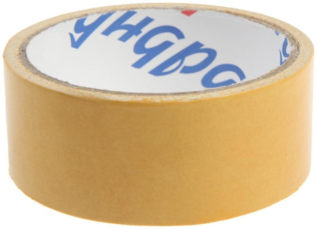 Лента двусторонняя ТУНДРА, клейкая, на тканевой основе, 160 мкм, 36 мм х 5 м