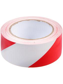 Лента разметочная ТУНДРА, клейкая, красно-белая, 150 мкм, 48 мм х 33 м