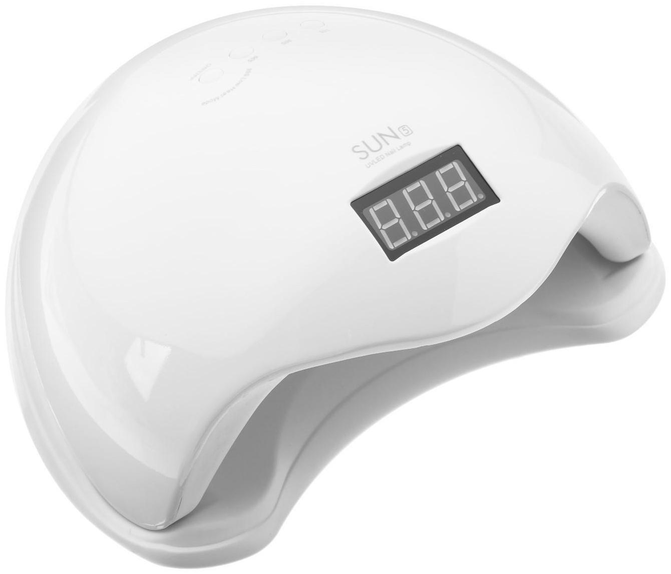 Лампа для гель-лака JessNail SUN 5, UV/LED, 48 Вт, 24 диода, таймер 10/30/60 сек, белая