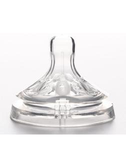 Соска силиконовая на бутылочку, антиколик., широкое горло, +0мес., медленный поток