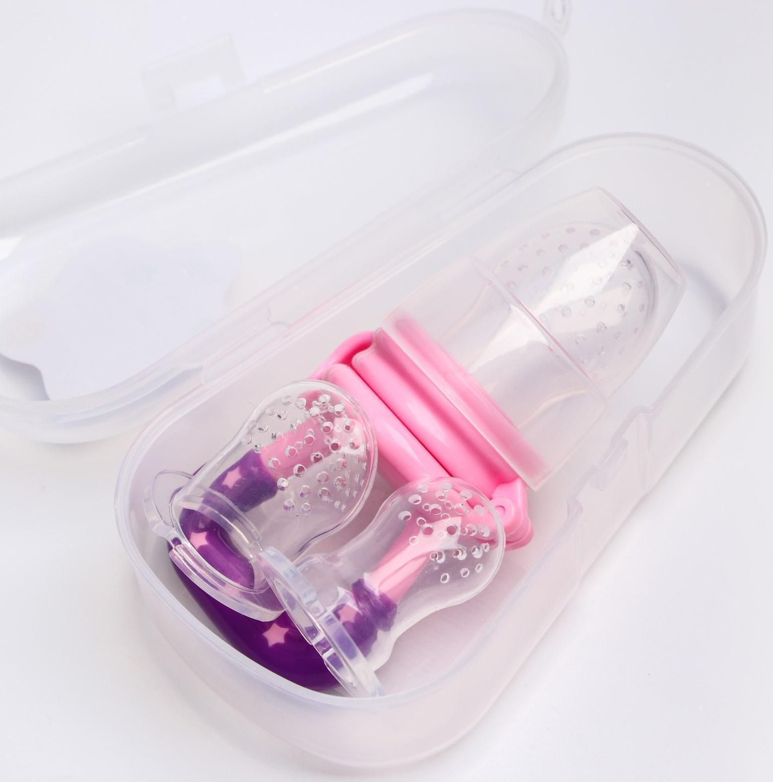 Ниблер с силиконовыми сеточками, размеры S, M, L, в футляре, цвет розовый