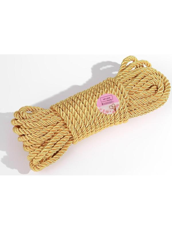 Шнур витой, d = 5 мм, 10 ± 1 м, цвет золотой