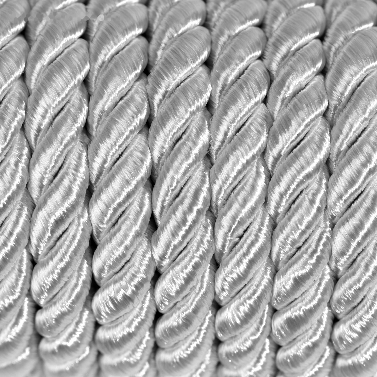 Шнур витой, d = 8 мм, 10 ± 1 м, цвет серебряный