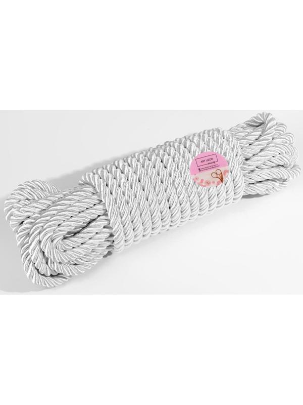 Шнур витой, d = 8 мм, 10 ± 1 м, цвет серебряный