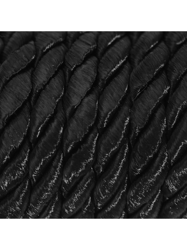 Шнур витой, d = 8 мм, 10 ± 1 м, цвет чёрный
