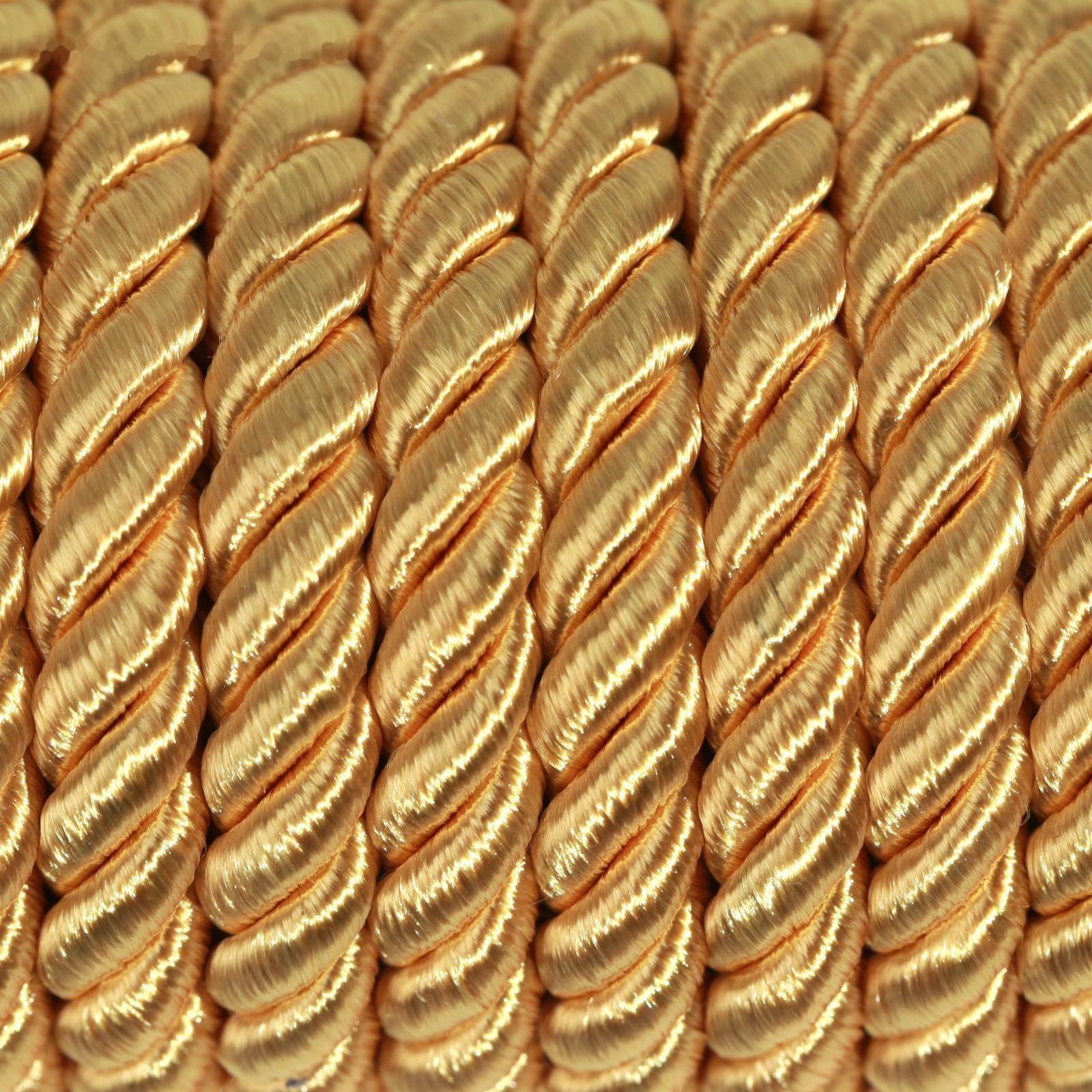 Шнур витой, d = 8 мм, 10 ± 1 м, цвет золотой
