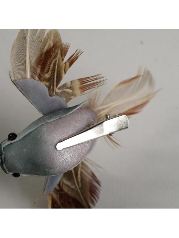 Птички для декора и флористики, на прищепке, МИКС, пластиковая, 1шт., 8 х 8 см