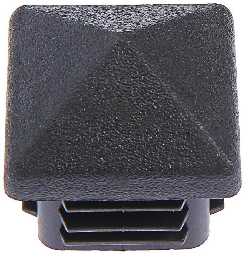 Заглушка для труб внутр. домик, 40х40 мм, черная