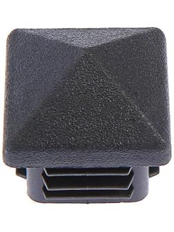 Заглушка для труб внутр. домик, 40х40 мм, черная