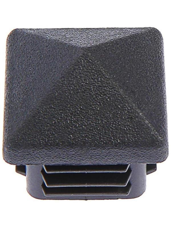 Заглушка для труб внутр. домик, 40х40 мм, черная