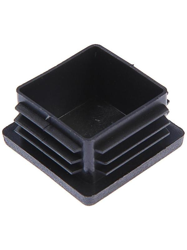 Заглушка для труб квадратная, 50х50 мм, черная