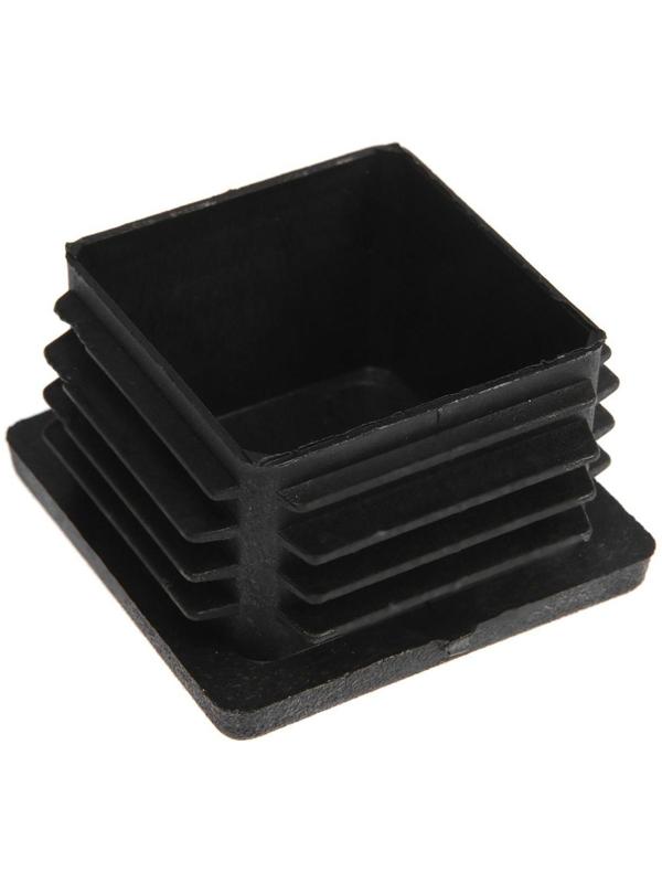 Заглушка для труб квадратная, 60х60 мм, черная