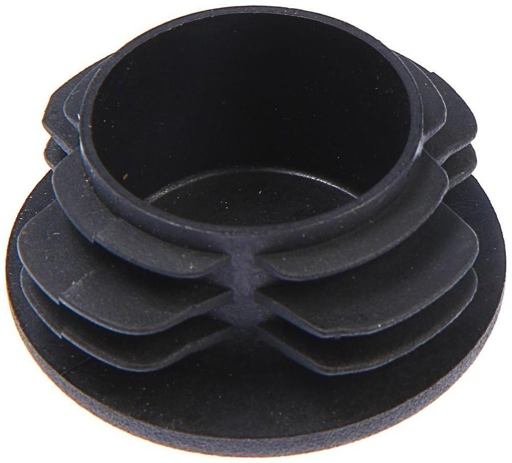 Заглушка для труб круглая, d=73, черная