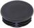 Заглушка для труб круглая, d=73, черная