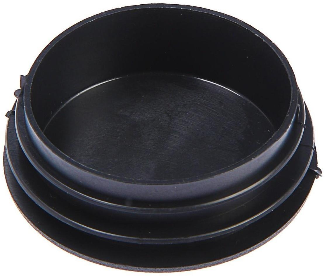 Заглушка для труб круглая, d=76, черная