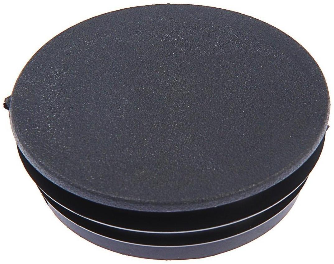 Заглушка для труб круглая, d=76, черная