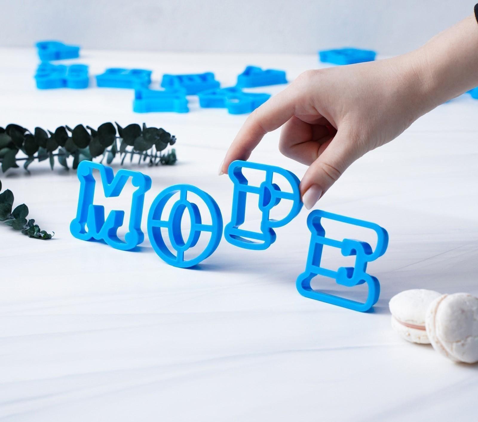 Набор форм для вырезания печенья «Русский алфавит», цвет голубой