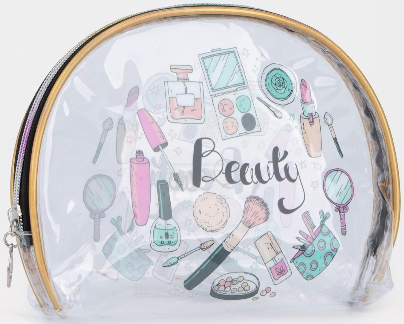 Косметичка на молнии, цвет прозрачный