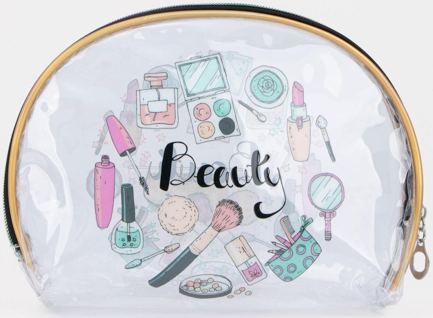 Косметичка на молнии, цвет прозрачный