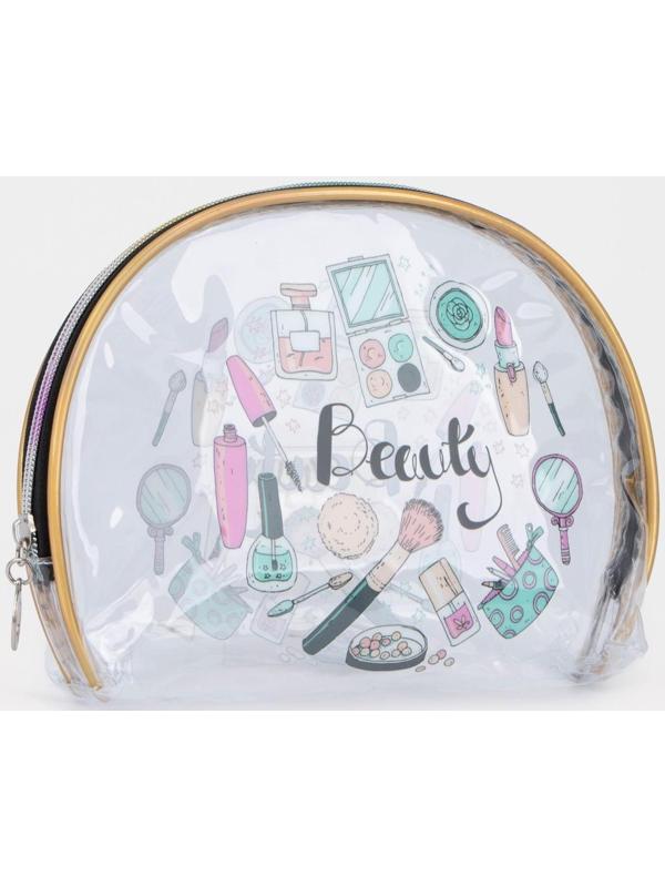 Косметичка на молнии, цвет прозрачный
