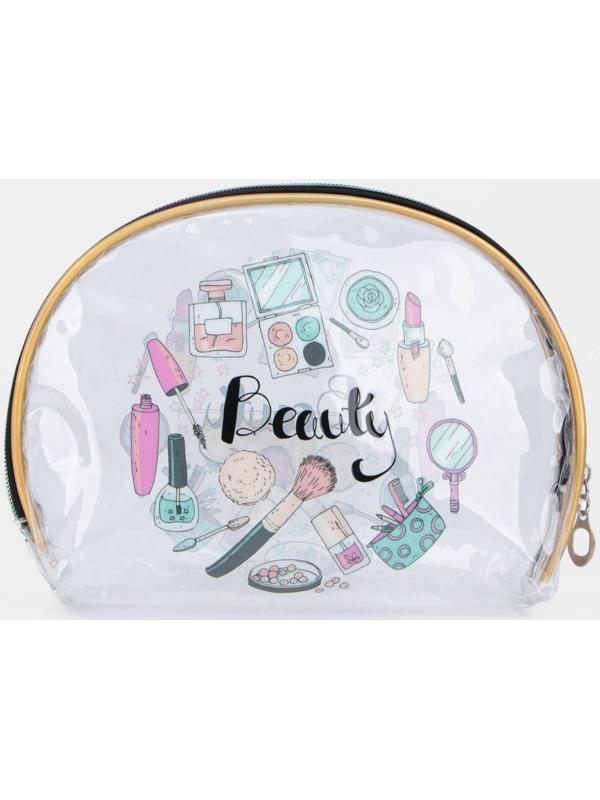 Косметичка на молнии, цвет прозрачный