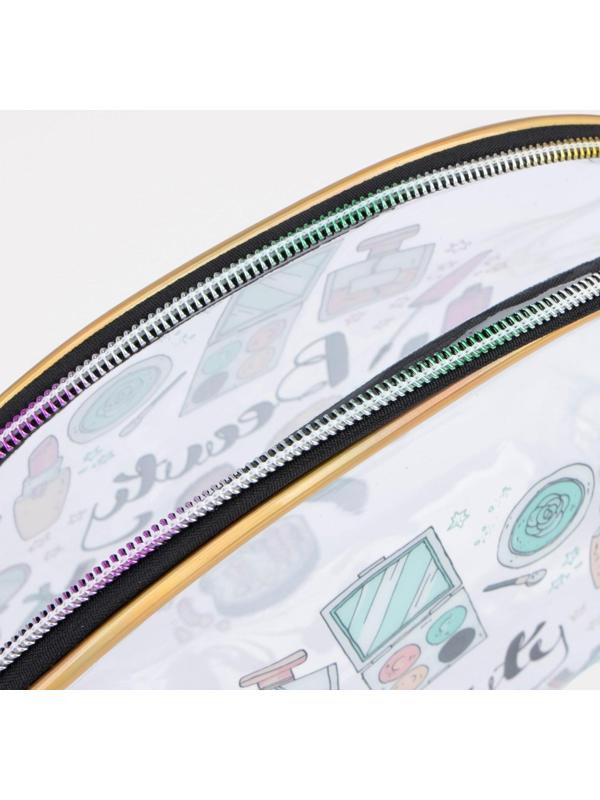 Косметичка на молнии, цвет прозрачный