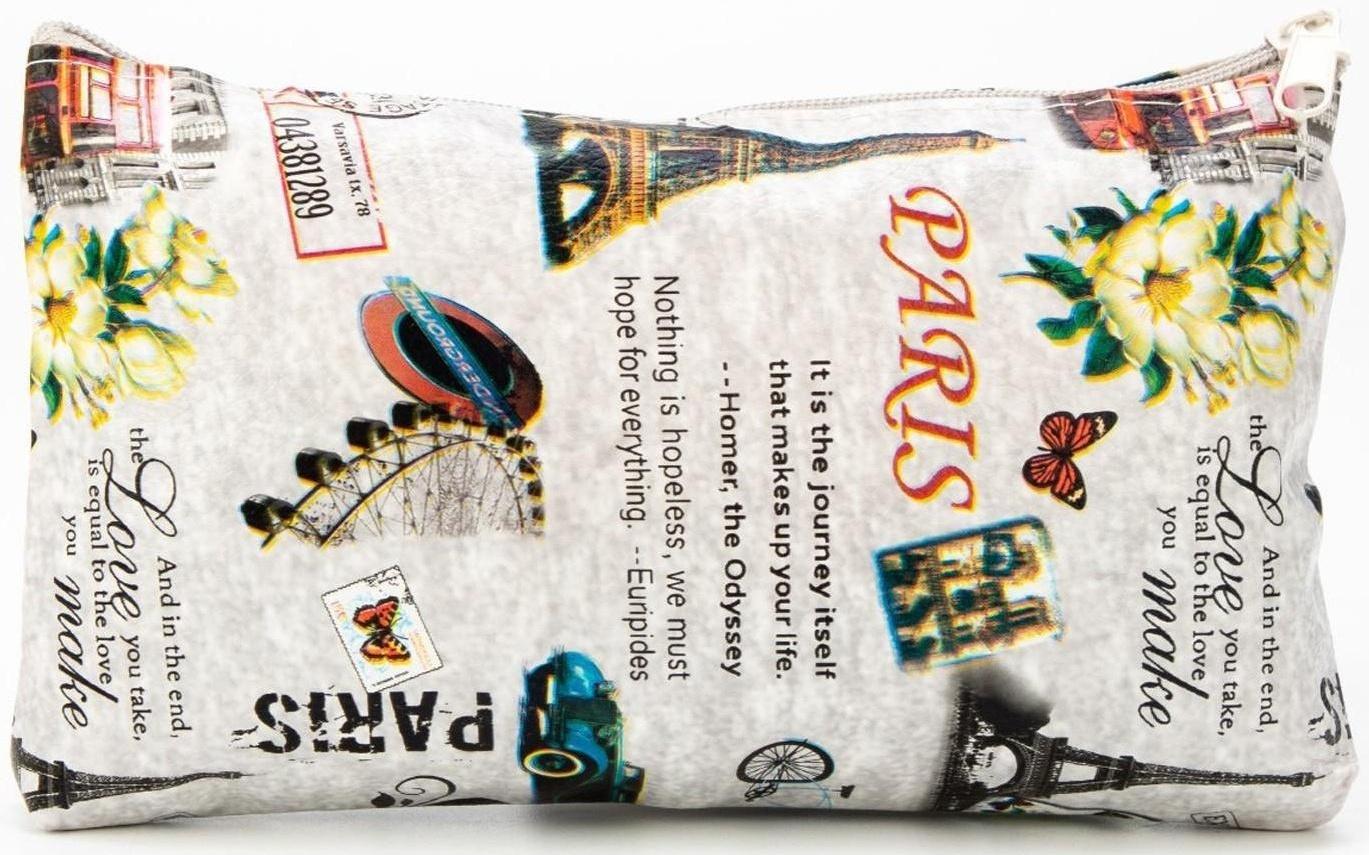 Косметичка на молнии, цвет серый