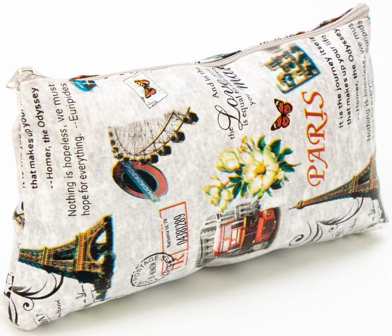 Косметичка на молнии, цвет серый