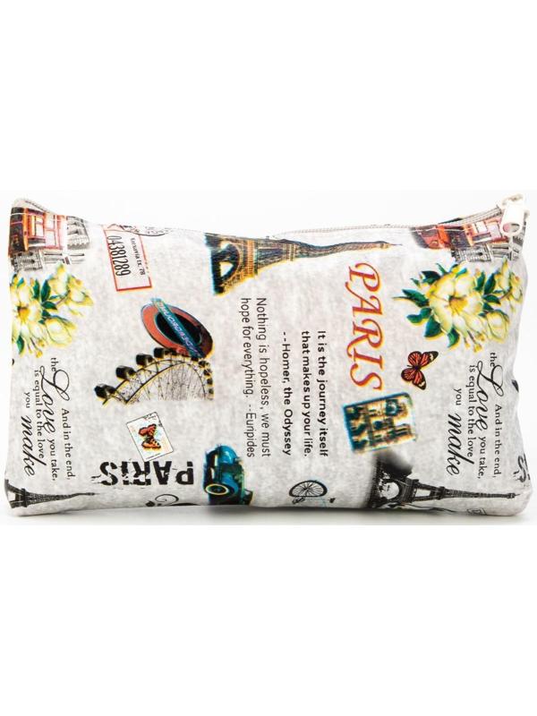 Косметичка на молнии, цвет серый