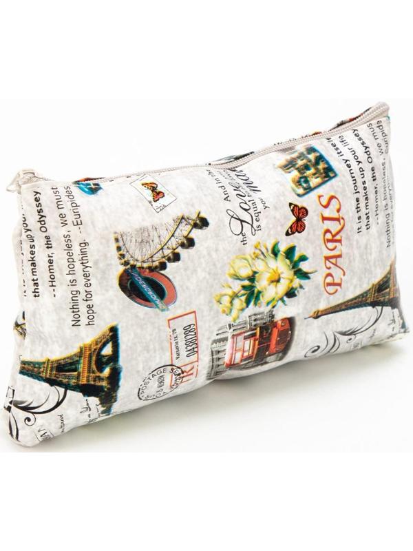 Косметичка на молнии, цвет серый