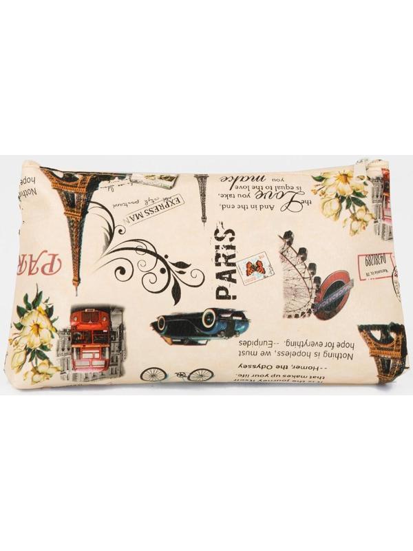 Косметичка на молнии, цвет бежевый