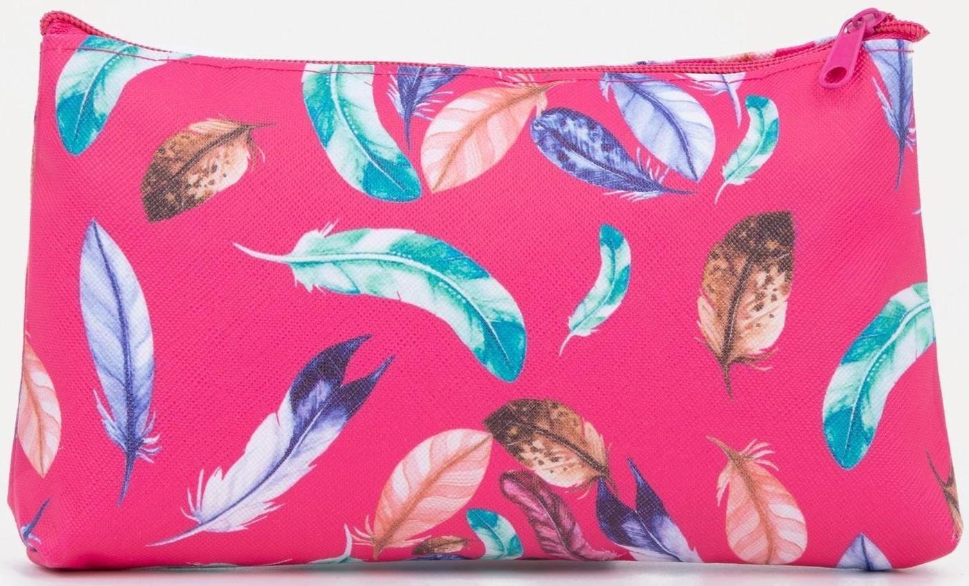 Косметичка на молнии, цвет розовый