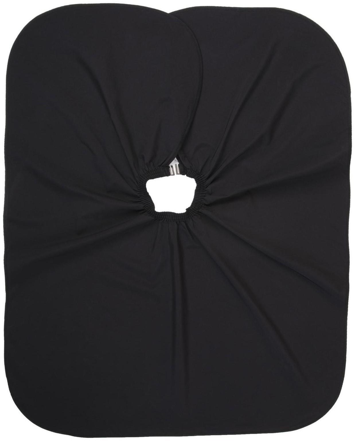 Пелерина парикмахерская, с крючком, цвет чёрный