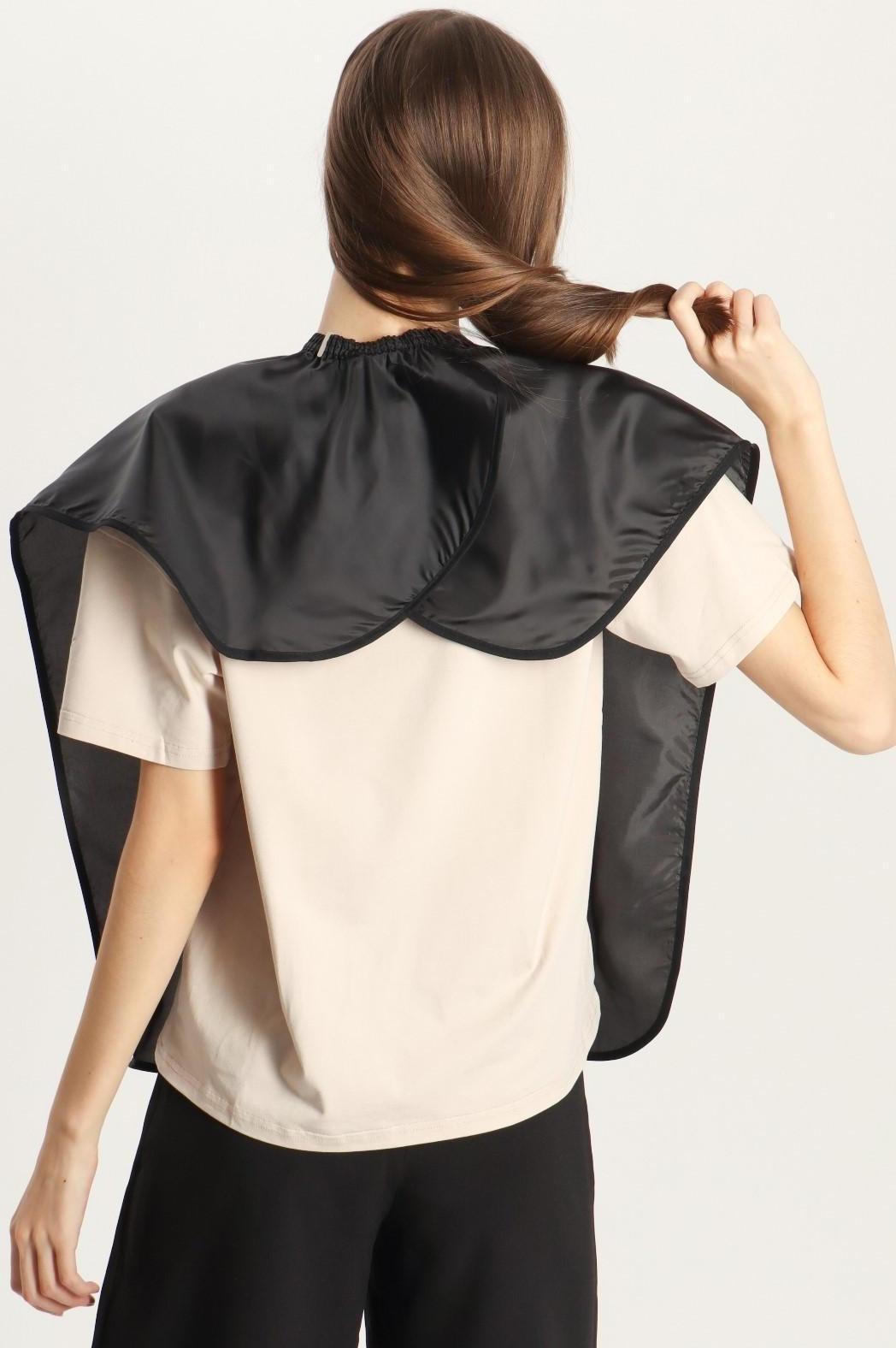 Пелерина парикмахерская, с крючком, цвет чёрный