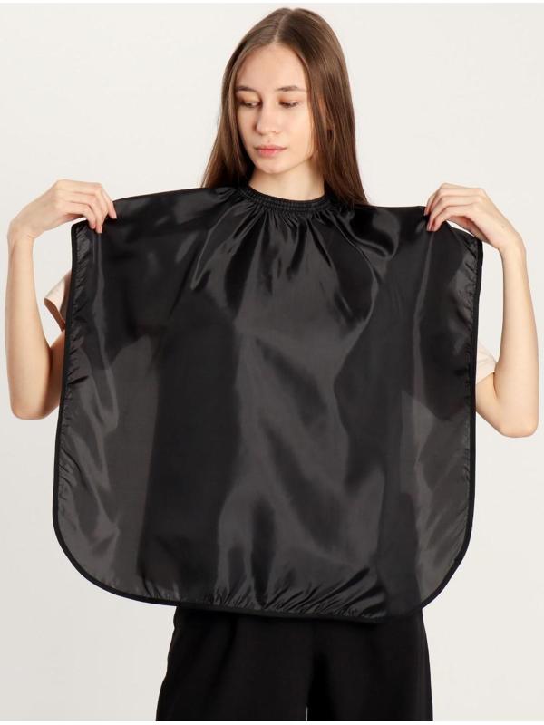 Пелерина парикмахерская, с крючком, цвет чёрный